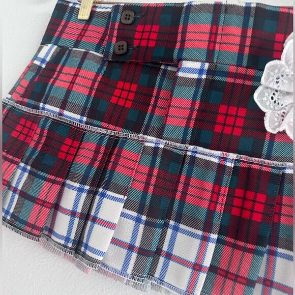 Vintage Lee mini plaid skirt SzS well made perfect condition Halloween skirt - Picture 3 of 15